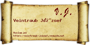 Veintraub József névjegykártya